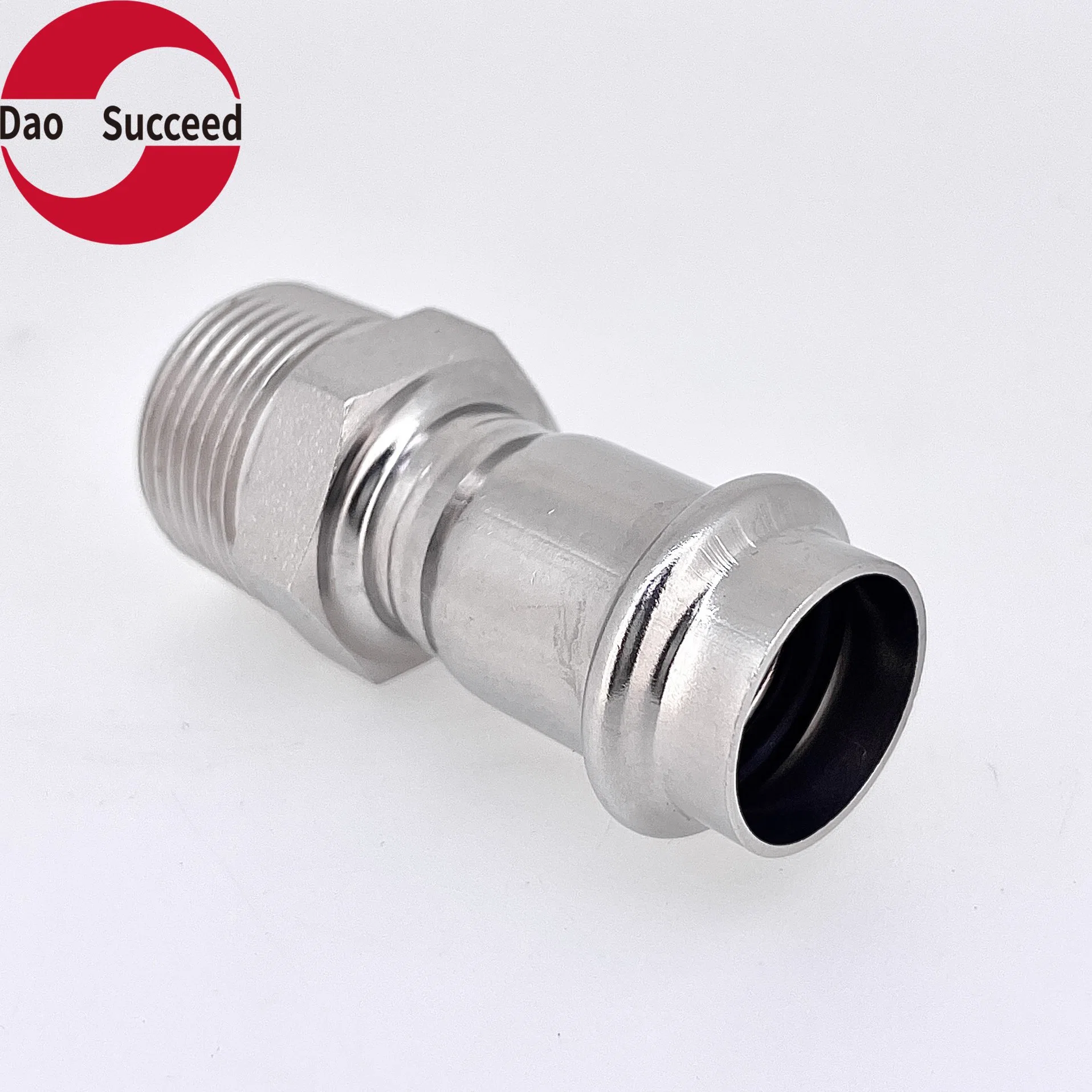 Wholesale SUS304/316L V Profile Stainless Steel Pipe Fitting Male Adapter