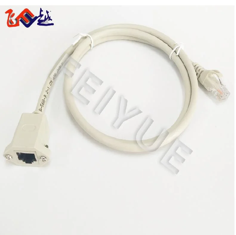 UTP STP RJ45 Cable Male to Female Panel Mount with Screw Ethernet LAN Network Extension Cable