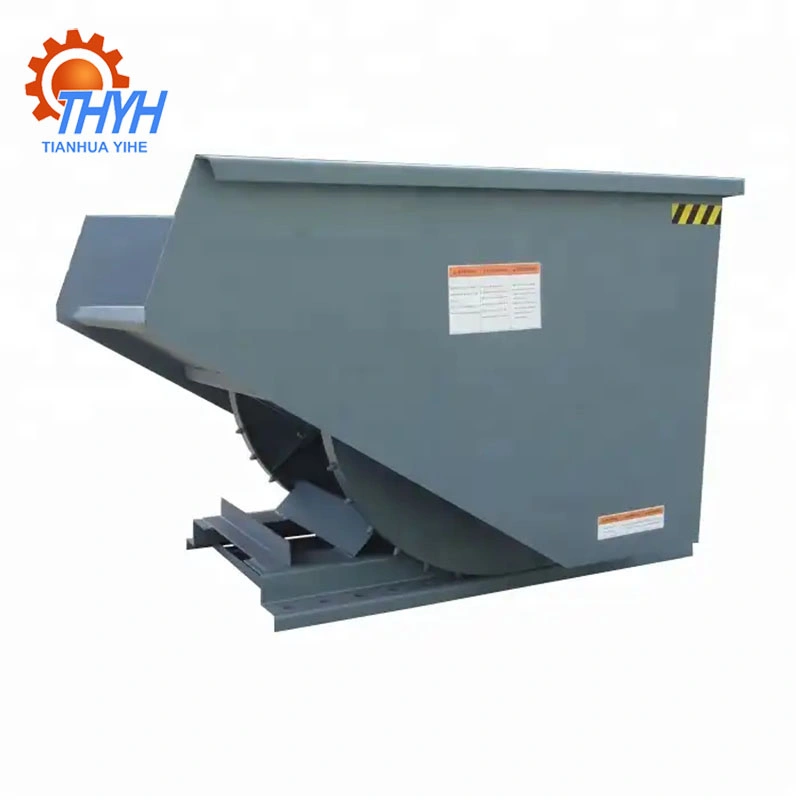 Low Price 2 Size Self Tilting Box Without Drainage Tap Portable Steel Dump Trunks Heavy Duty Self Dumping Steel Construction Waste Container