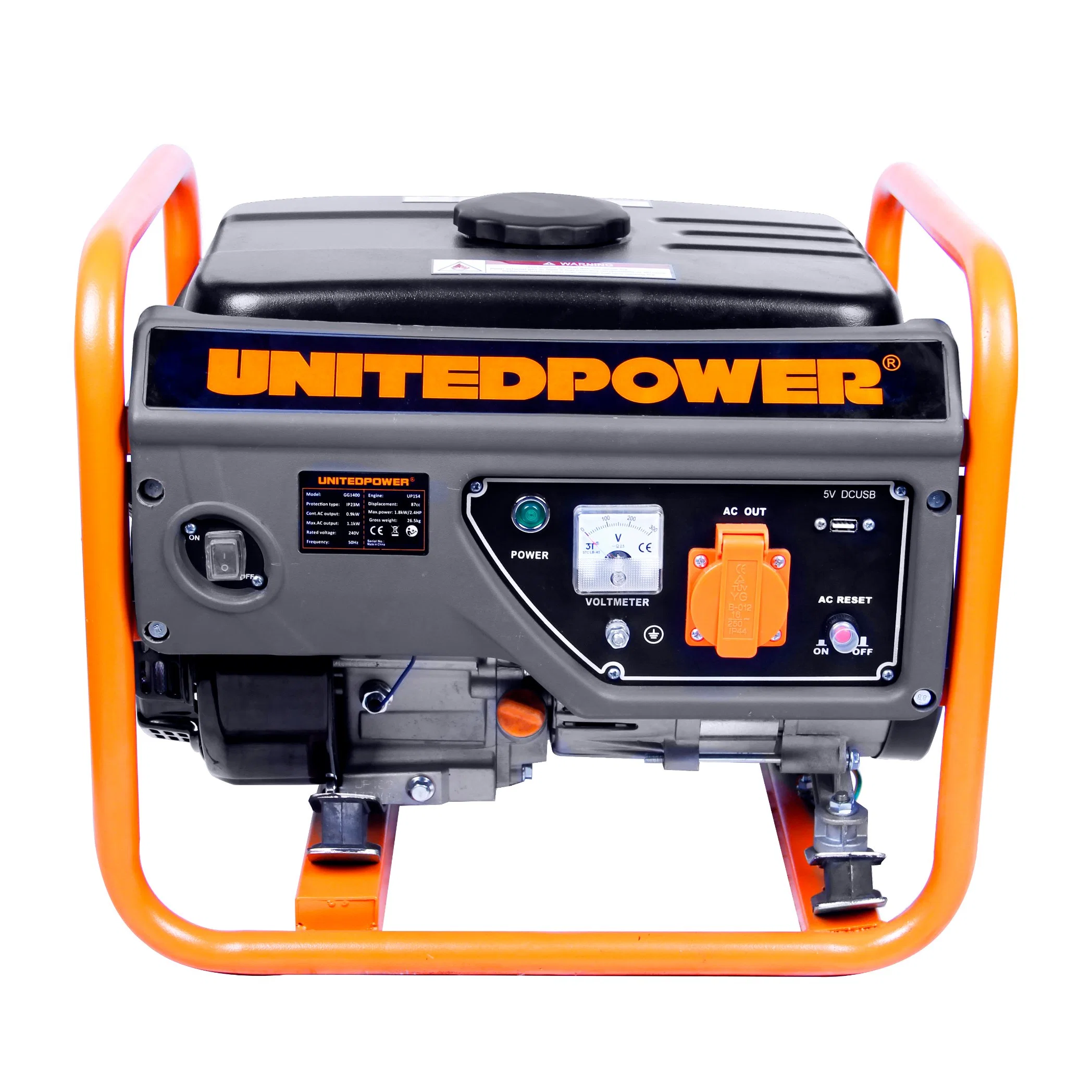 United Power 1kw/1.2kw Single Phase Portable Gas Generator (CE GS)