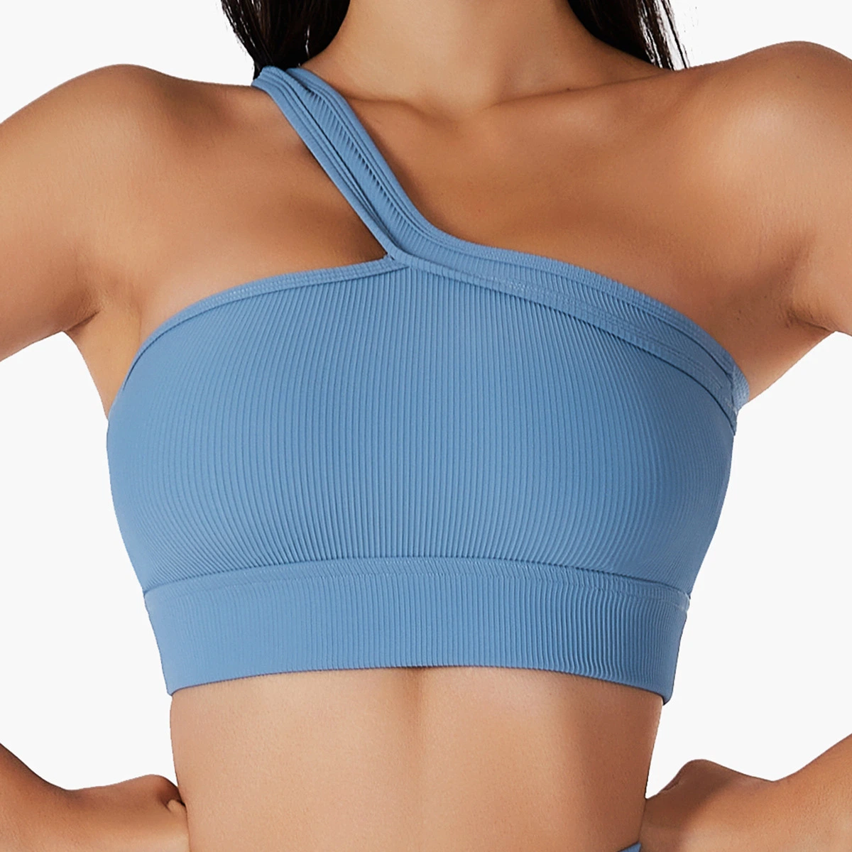 Sy-Z314 Nouveau soutien-gorge de yoga à une épaule, une pièce, avec un magnifique dos, sous-vêtements de sport pour la salle de sport, le fitness et le yoga pour femmes à porter