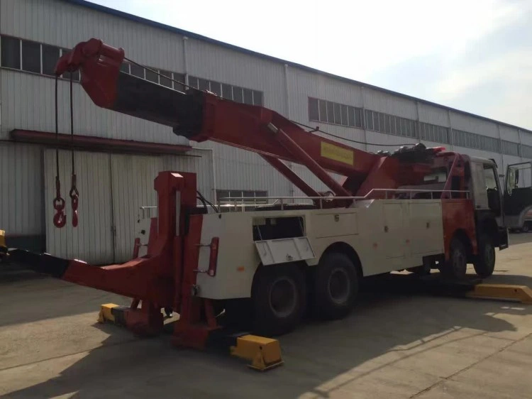 HOWO 8X4 40tonnes dépanneuse récupération véhicule de sauvetage de la route de camion avec grue de rotation