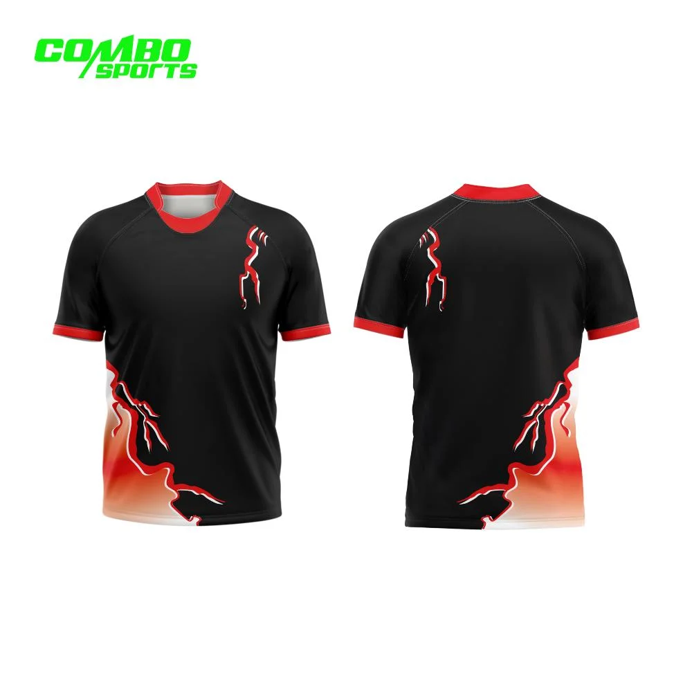 Mens Plus Size Polos Shirts Short Sleeves Rugby Wear Rugby League Jersey 2022 Latest Design Rugby Uniform Custom Service Rugby Sportswear