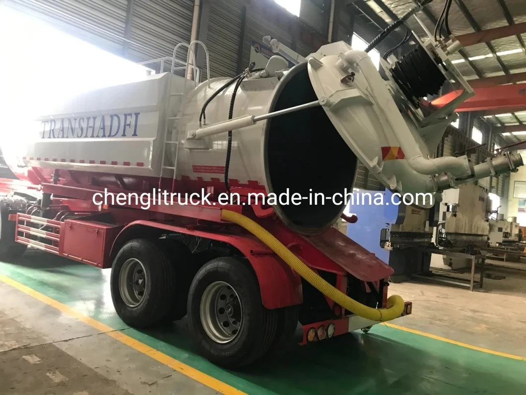 20tons 25tons 30tons Jetting and Flushing Sewage Suction Truck Trailer