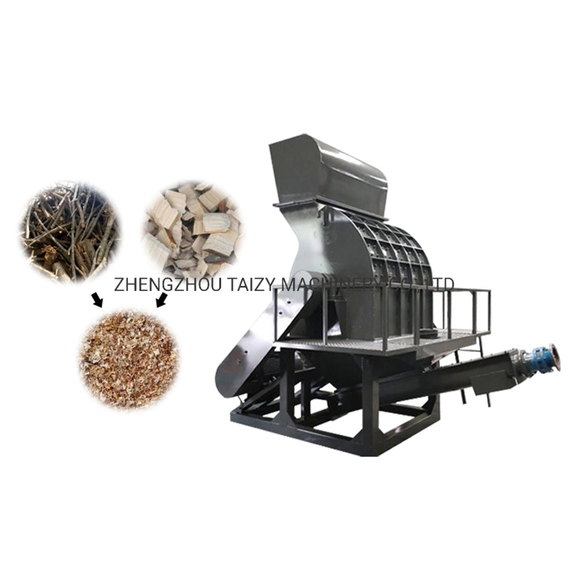 Sawdust Portable Hammer Mill Crushers Wood Shredder Mobile Diesel Engine Wood Branch Wood Chip Crusher Machine