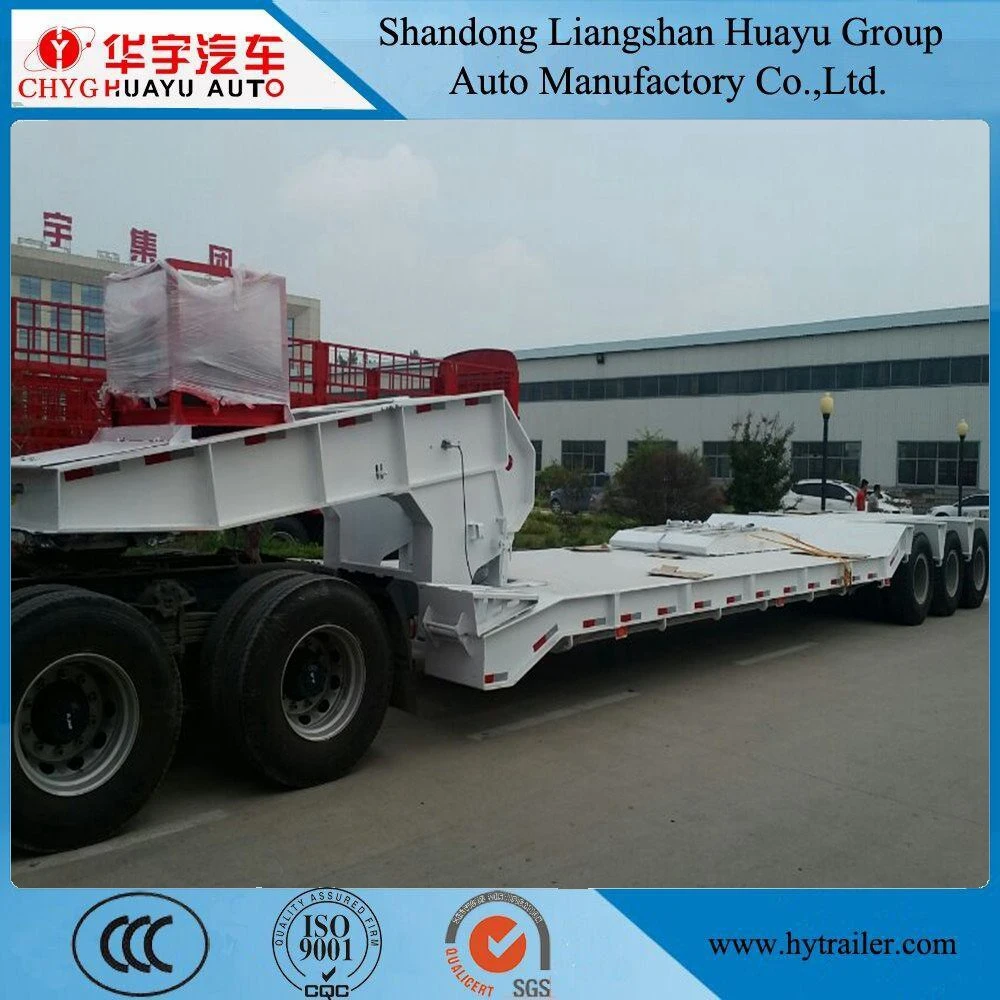 2/3/4 Axle Heavy Duty Low Loader Truck Head Semi Trailer for Heavy Equipment Excavator Transport