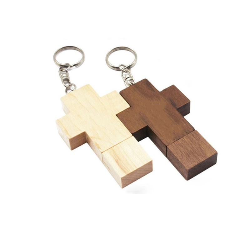 Croix de bois de haute qualité pen drive lecteur Flash USB