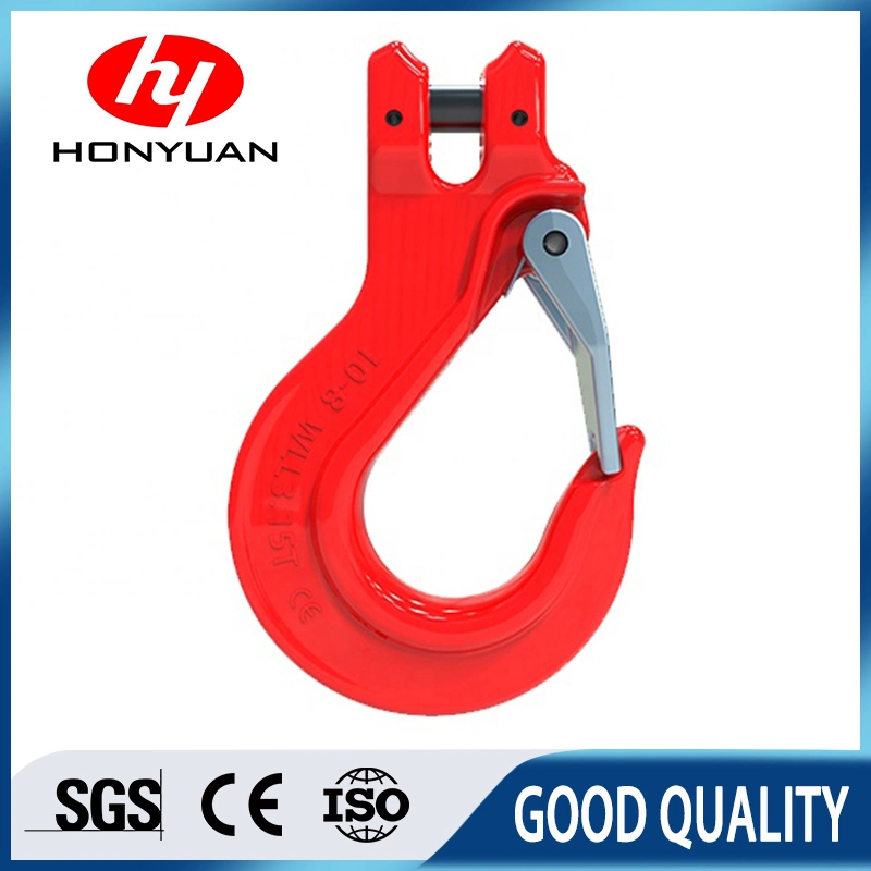 High quality/High cost performance  Rigging of G80 Drop Forged Alloy Steel Self Lock Safety Lifting Clevis Slip Hooks