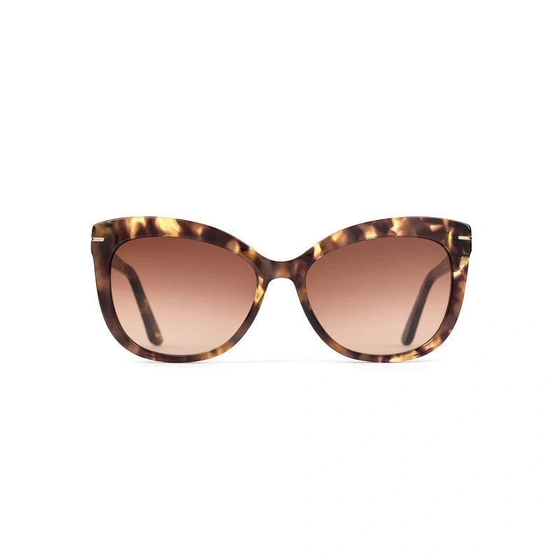 Círculo mayorista proveedores de ojos de gato mujeres Mujer Seguridad Stock personalizado Sticker UV400 Polarizado Protección gafas de sol de moda Acetate Cool