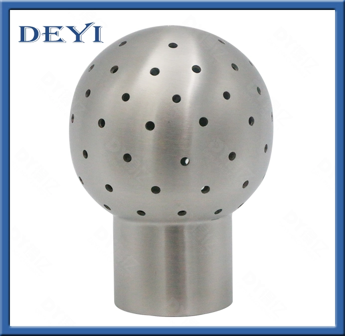 Deyi SS304 SS316L Sanitary Stainless Steel Cleaning Ball Rotary Type Spray Ball for Tanks Ball Cleaner Hygieni Grade Spray Nozzle