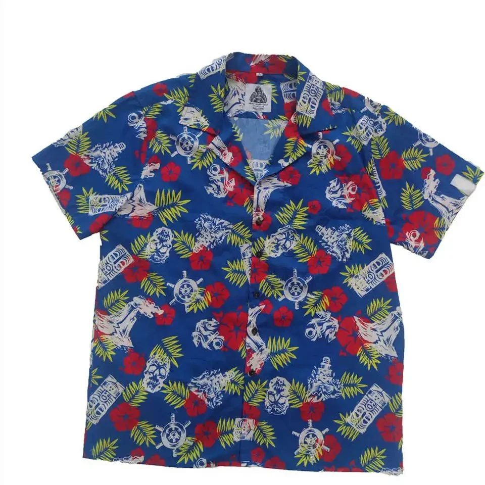 Summer Beach Men Hawaiian Shirt Fashion Short Sleeve Print Shirt