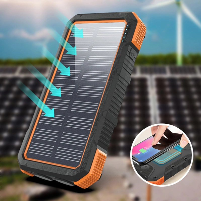 Wireless Fast Charger 5W/7W/10W Outdoor Solar Panels Pd18W 20000mAh Wireless Power Bank