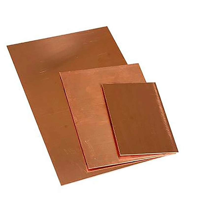 Meilleures ventes bonne qualité H65 H62 C1100 C1220 4X8 plaque de cuivre cathodes en cuivre feuille T1, T2, C10100, C10200, C10300, C10400, avec certificat ce