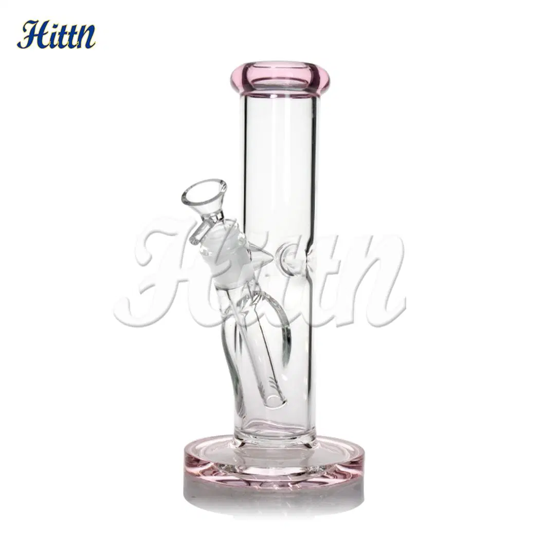 Factory Wholesale/Supplier 10 Inches Milk Blue Straight Tube Shisha Hookah Glass Smoking Set Glass Water Pipe