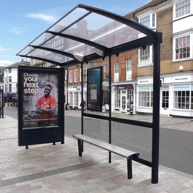 Modern Bus Stop Advertising Billboard Smart Bus Shelter