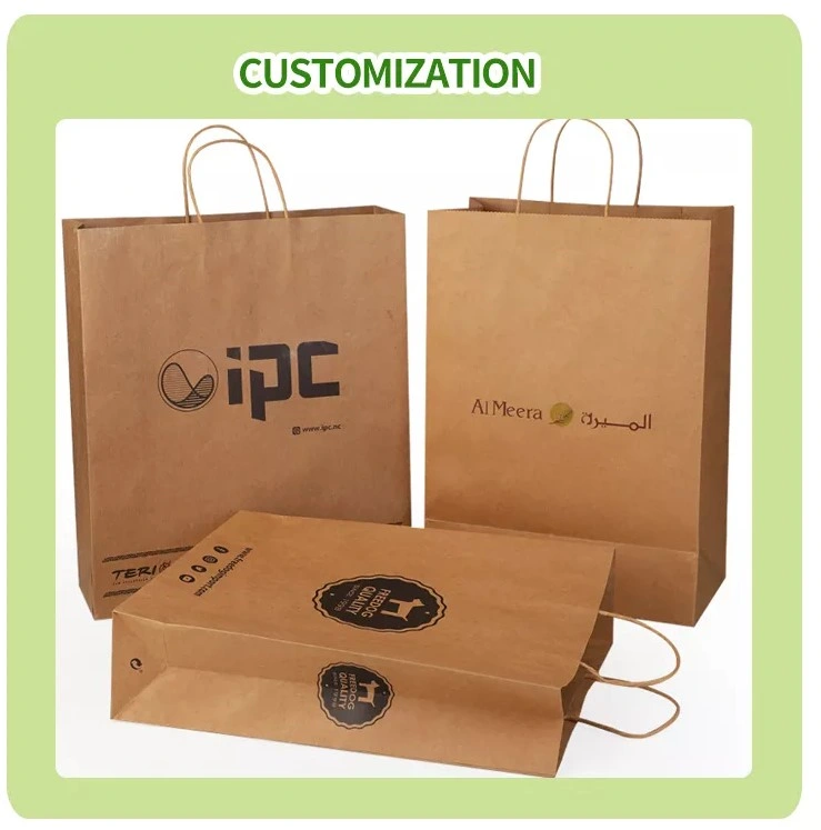 Shopping Gift Packaging Paper White Kraft Paper Bag