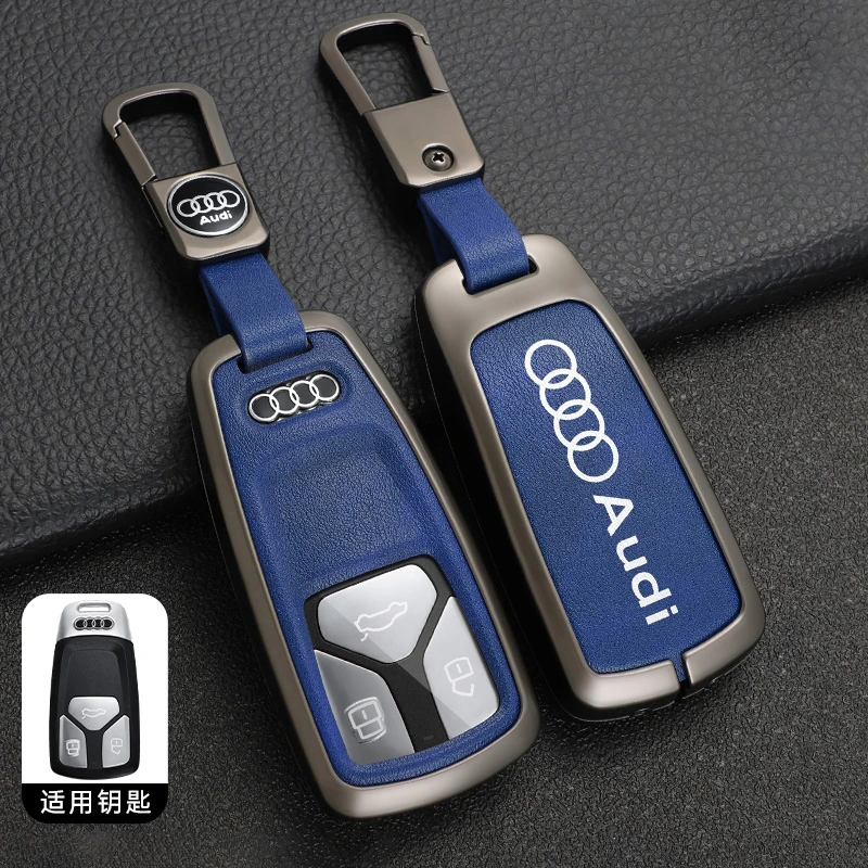 Quality Interio Metal TPU Leather Hot Selling Car Key Case for Audi