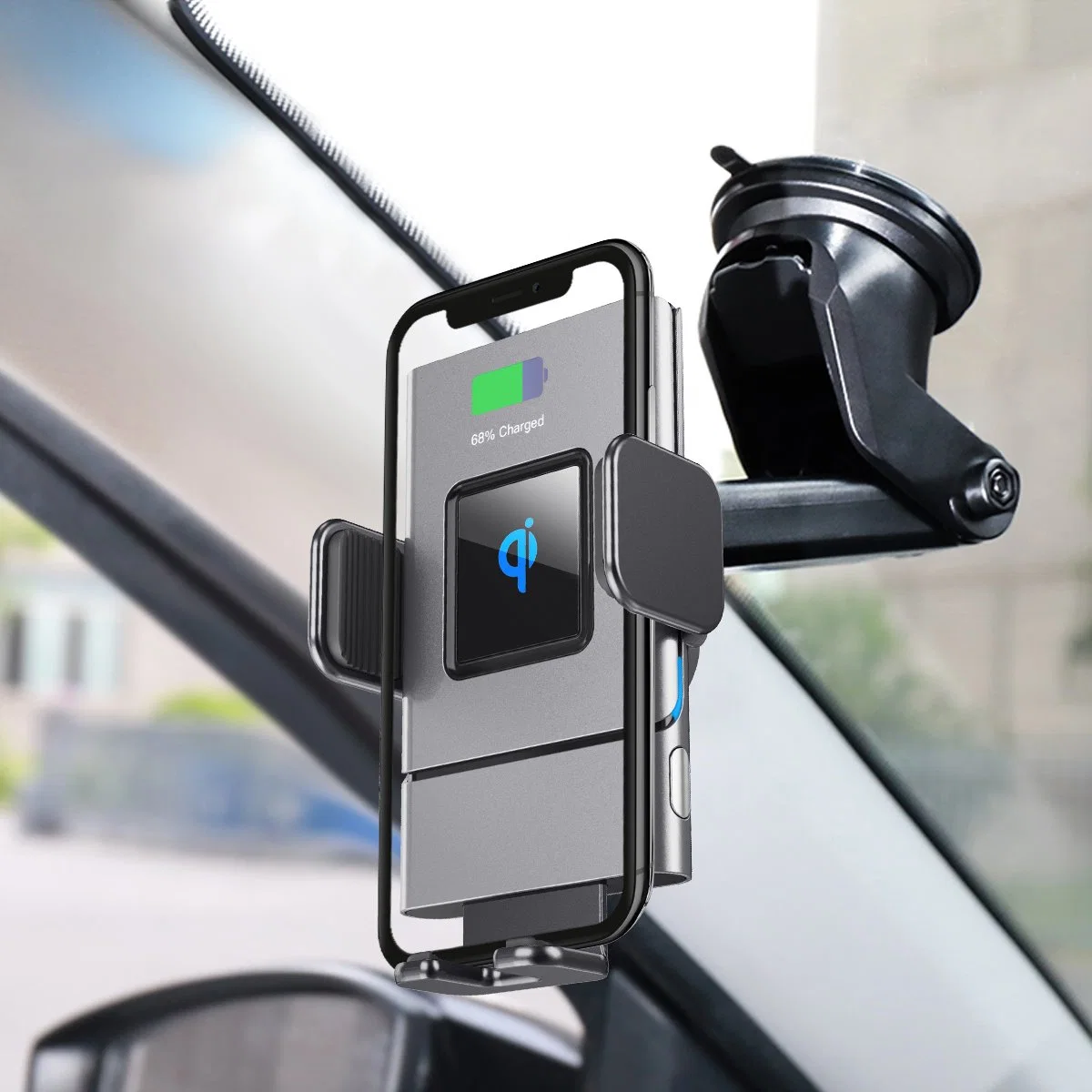 Buena calidad y precio de los accesorios de coche electrónico Smart portátil Cargador de teléfono inalámbrico especial para coche de carga rápida de 15 vatios