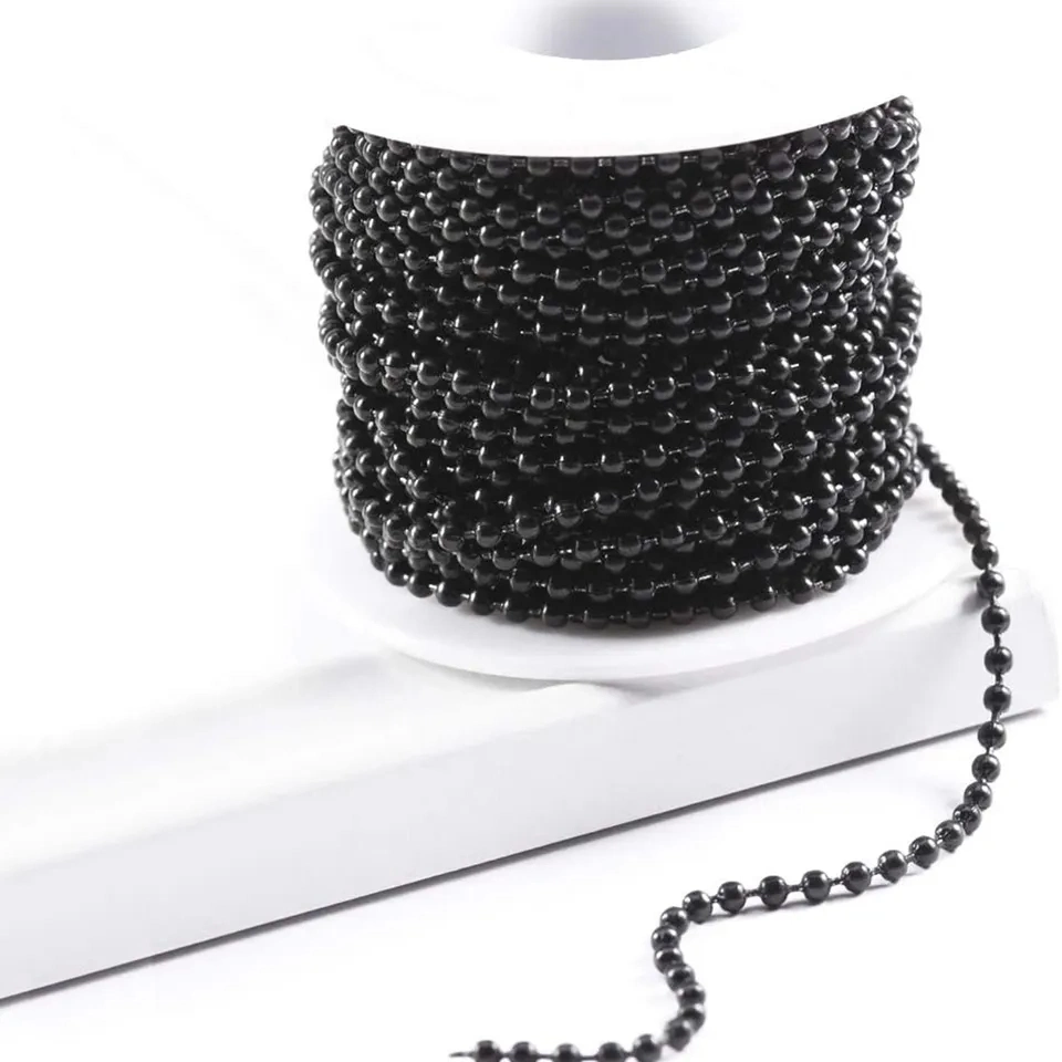 Stainless Steel Metal Ball Chain Necklace Bead Chain Roll