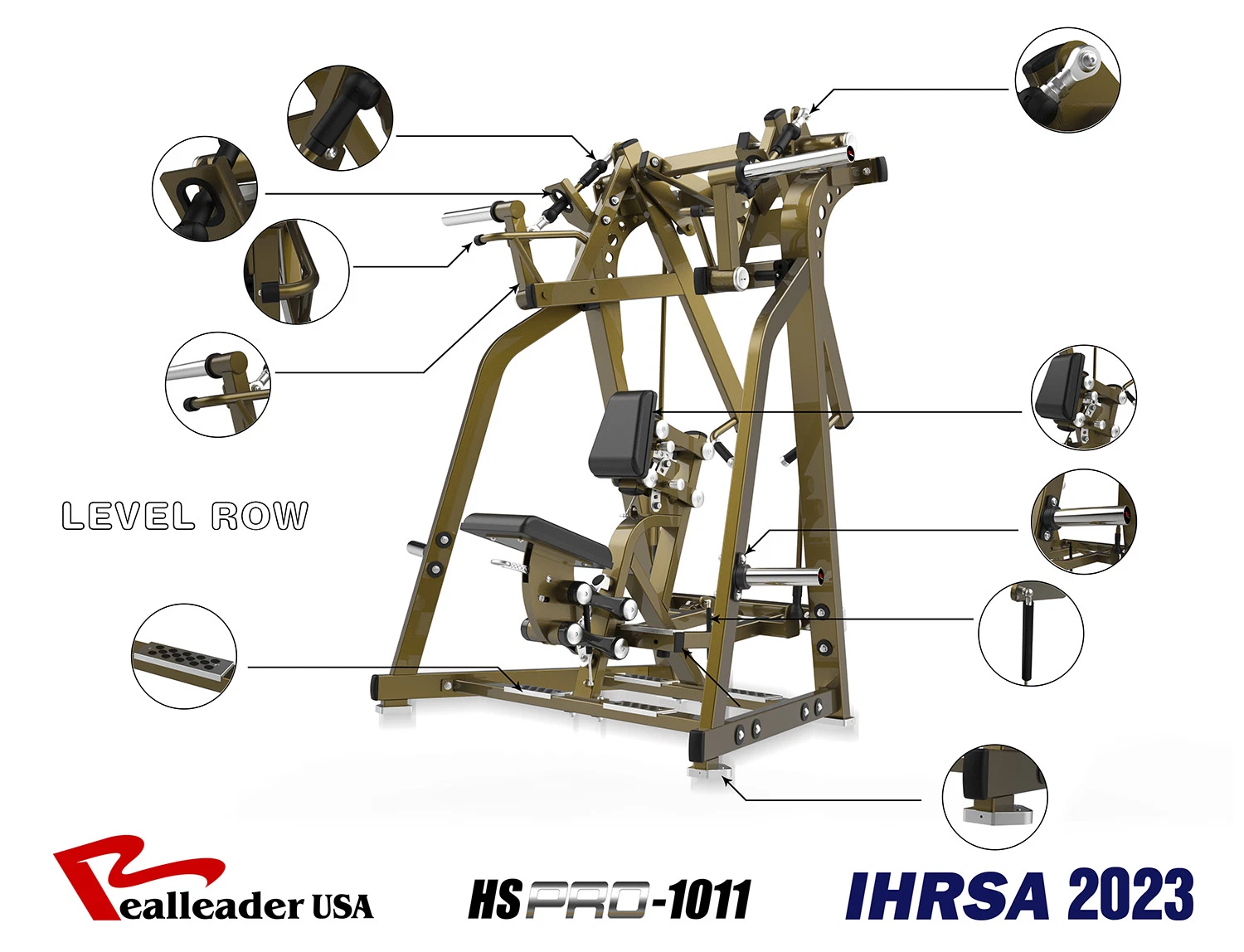 Meistverkaufte Gym Lever Row Maschine Großhandel Übung Workout