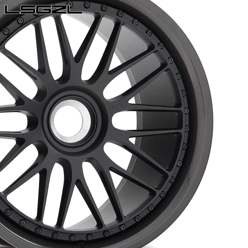 Lsgzl 15 18 20 22 24 26 28 pulgadas de carbono Llantas de fibra para Mercedes AMG Replica Wheel 5X114.3 5X120 4X100 5X150 coches de carreras RIMs