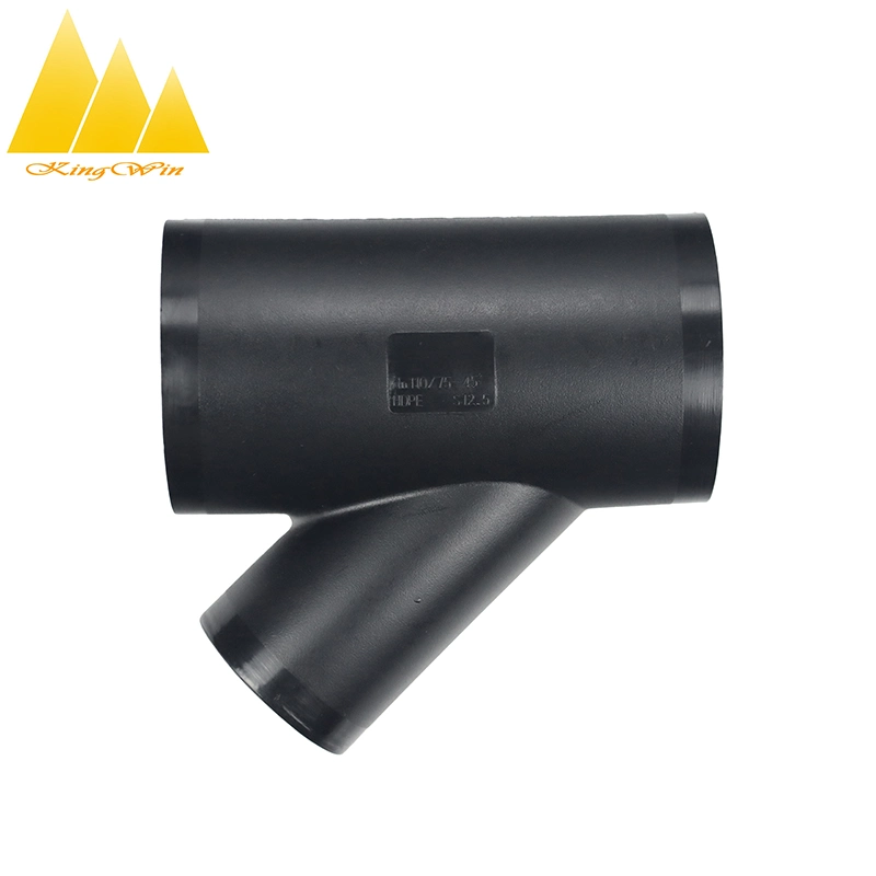 Buttfusion Connection HDPE Drainage Pipe Fittings Y-Type Tee Siphon Drain Fittings