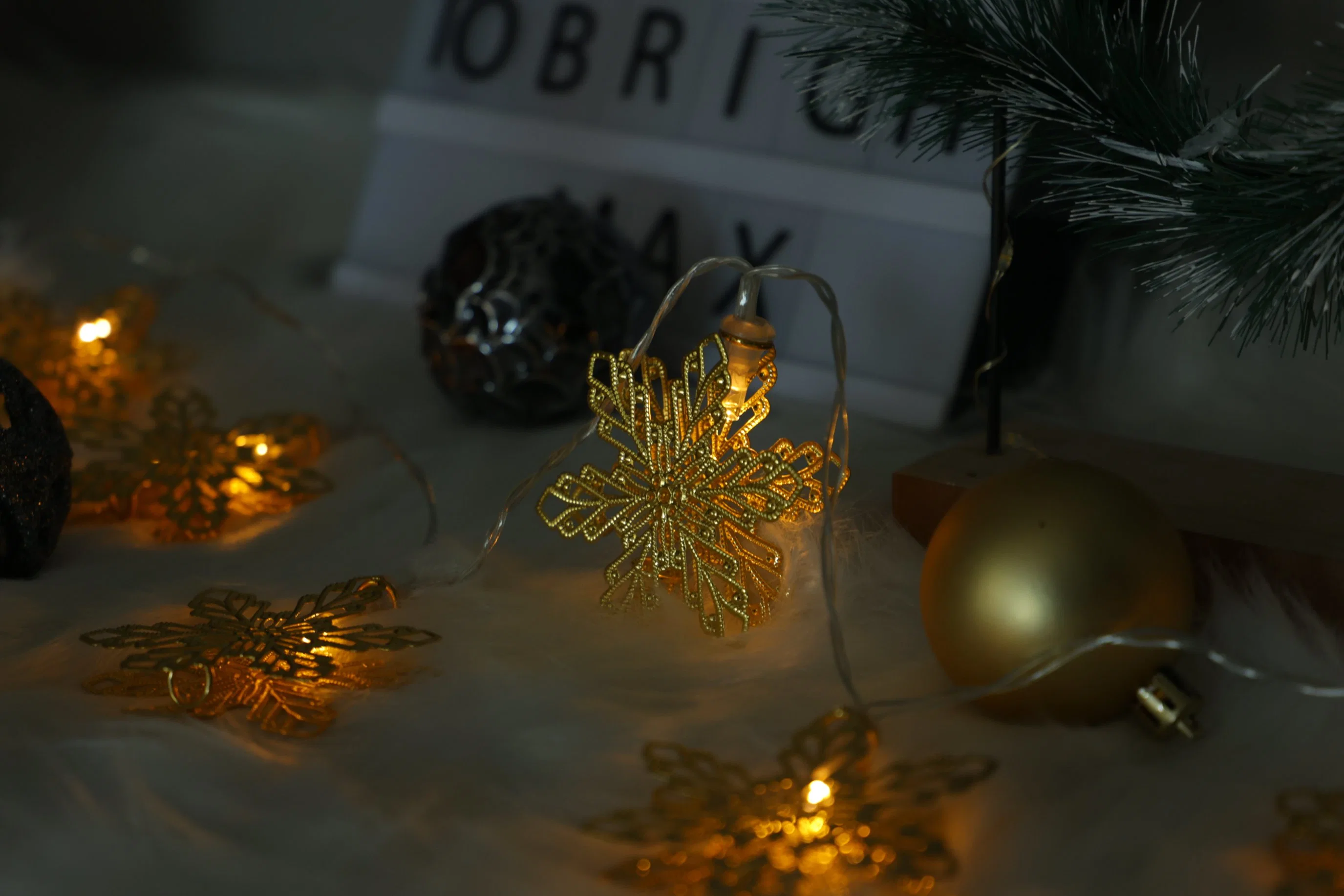Праздничное украшение для дома и елки 10 LED Рождественская струна Светлый
