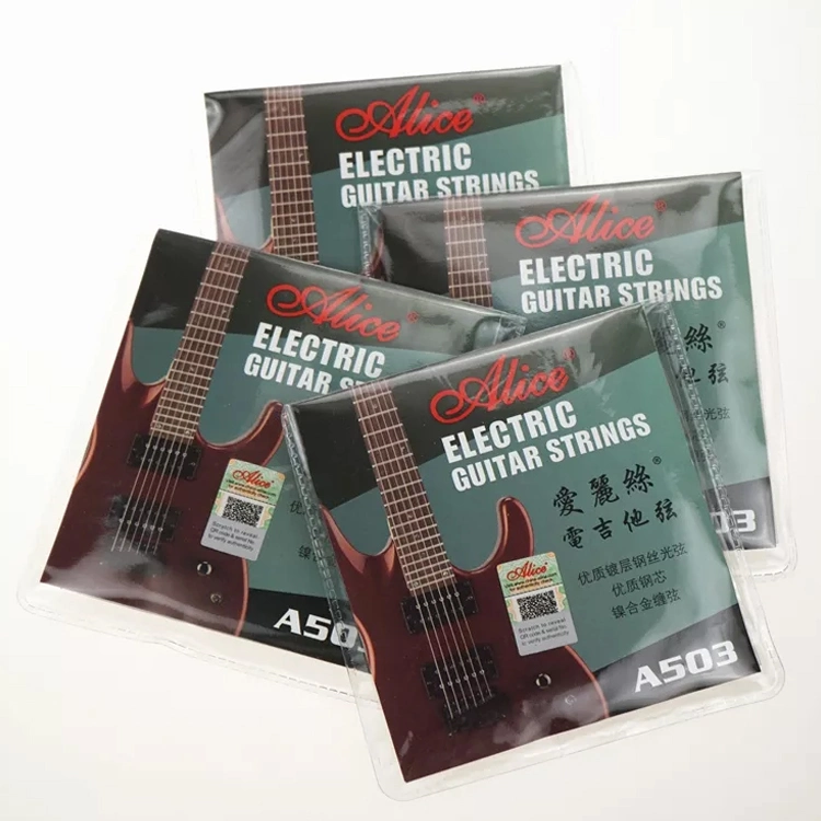 Peças de guitarra OEM de fábrica 6 revestimentos Alice A503 Nano Luz regular 010 cordas de guitarra elétrica para o Atacado