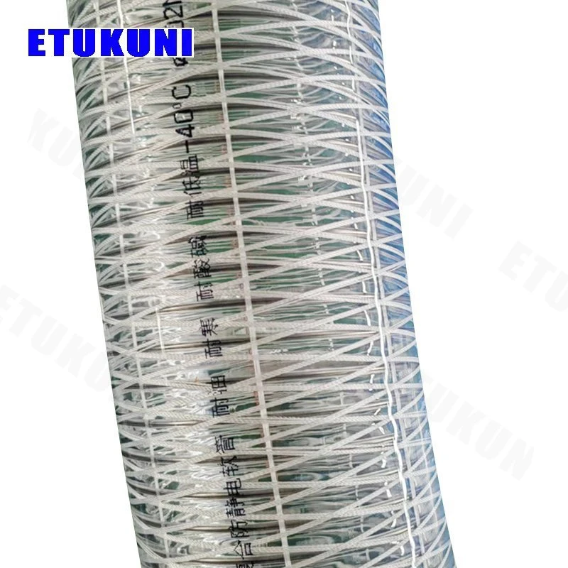 Aging Resistance China Made Stainless Steel Wire Polyester Reinforced PVC Vacuum Hose Pipe