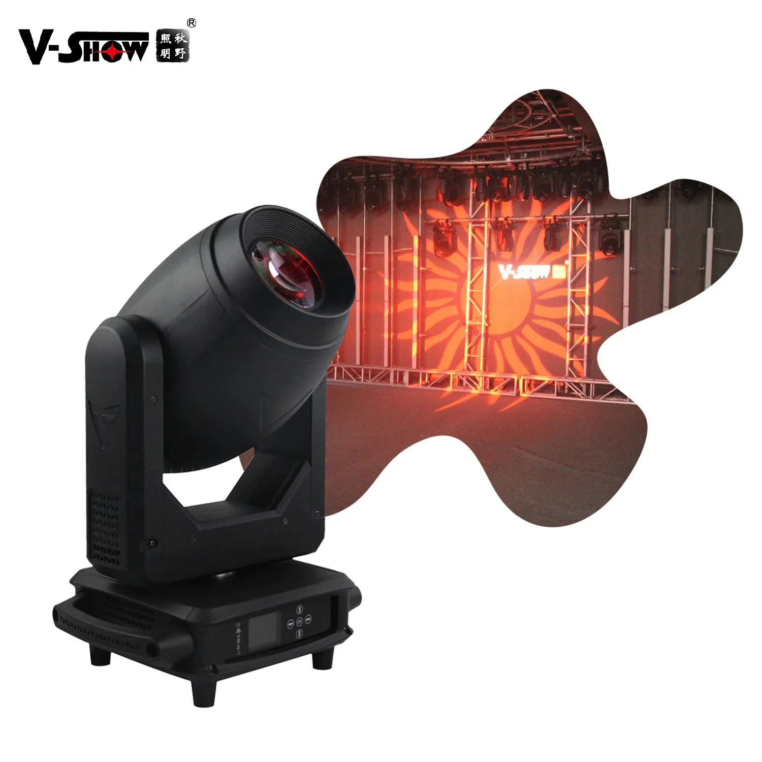 V-Show S716 Goku 200W BSW 3 в 1 Zoom Moving Головная ступень фары Поперечной мойки LED подвижная головка Диско Освещение