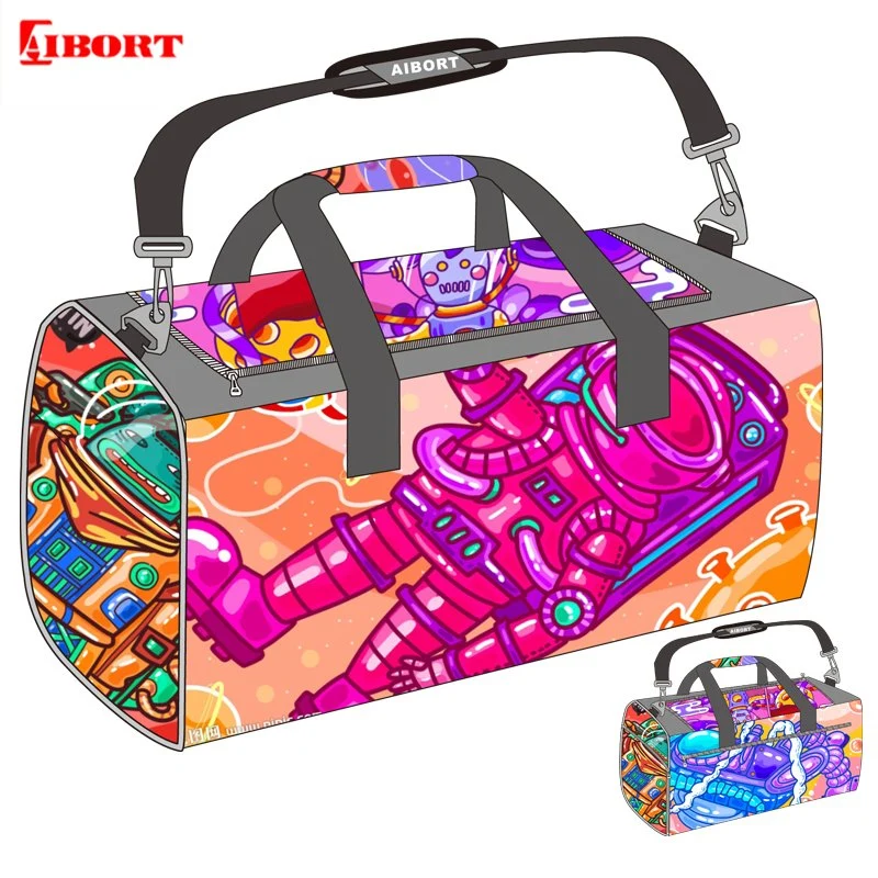 2021 Hot Sale Custom Logo Custom Sublimated Lightweight Weekend Sports Fashion Travel Gyms Duffle Bag