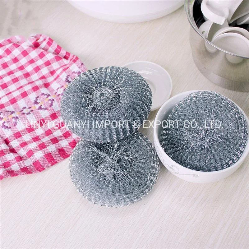 Household Cleaning Metal Galvanized Mesh Pot Pan Scourer Iron Sponge Manufacturer