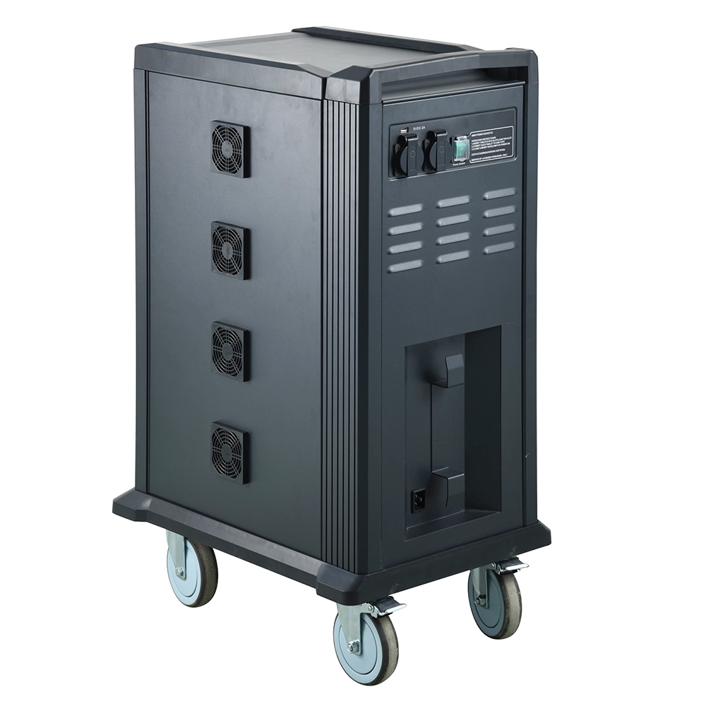 48 Bay Tablet Charging Cart Cabinet with Plastic Handle