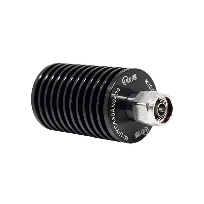 30W DC-6GHz Attenuation Value 1~30dB N Connector RF Coaxial Attenuator