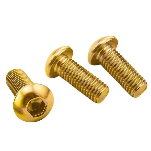 ISO7380 Brass Button Head Socket Screw M3 M4 M5 M6 M8 Brass Cap Head Screws