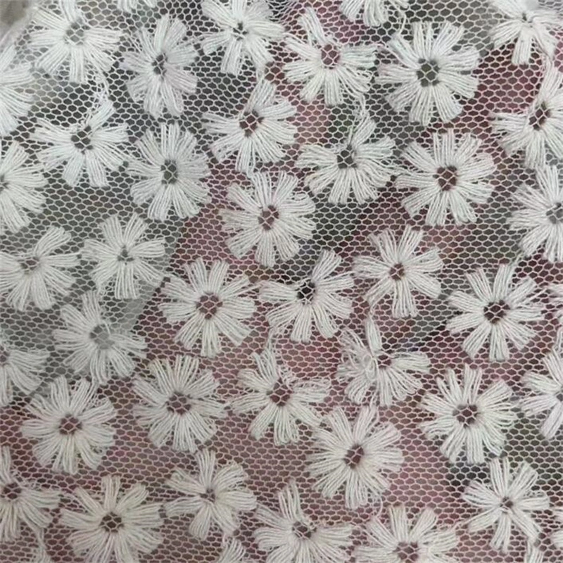 Water Soluble Milk Silk Fabric Lace Little Daisy Nylon Mesh Lace