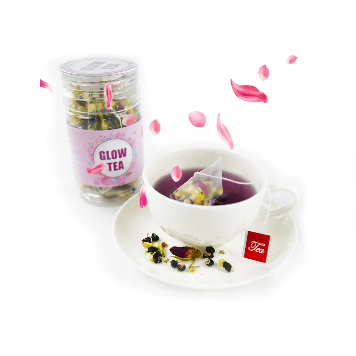 Free Design Herbal Glow Tea Skin Beauty Detox Healthy Daily Tea