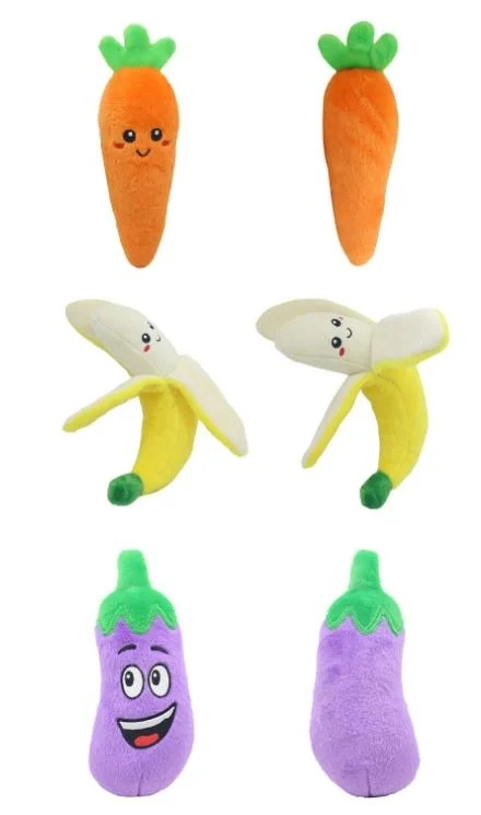 Animaux de jeu vocal poupée fruits légumes chien chats éducation PET Peluche