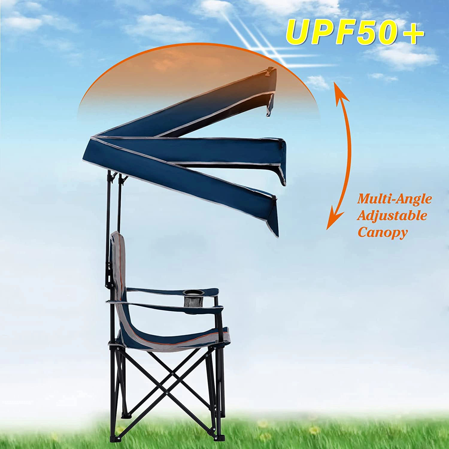 Woqi Wholesale/Supplier Outdoor Modern Portable Camping Folding Fishing Metal Steel Beach Chair