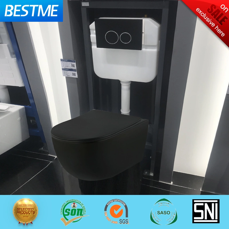 Foshan Bestme Brand Sanitary Ware Wc Commode Nano Glazed Concealed Tank Glazed Wall Hung Toilet (BC-1107D)