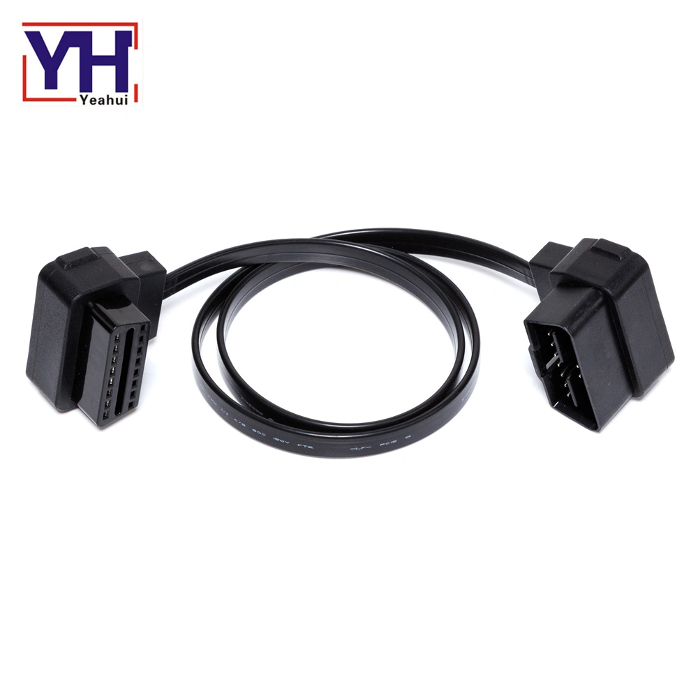 Automotive Cable 16pin Male Female OBD II Connector Wire Harness