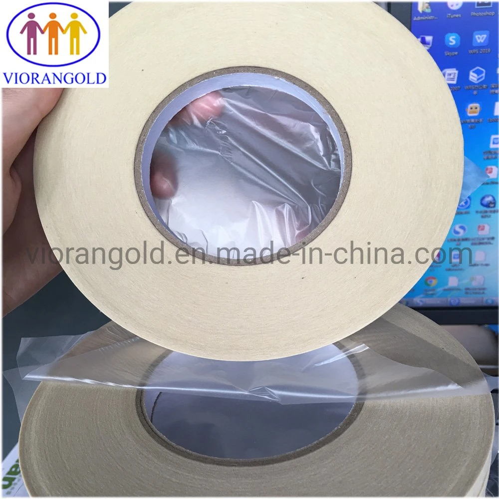 Yellow Crepe Paper Masking Tape, Silicone Glue, Total Thickness 160 Um, Temperature Resistance 150 Degree Centigrade, Peel Force Over 6 N/Inch