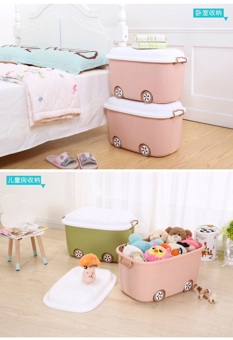 New Design Household Cartoon Plastic Storage Container with Lid