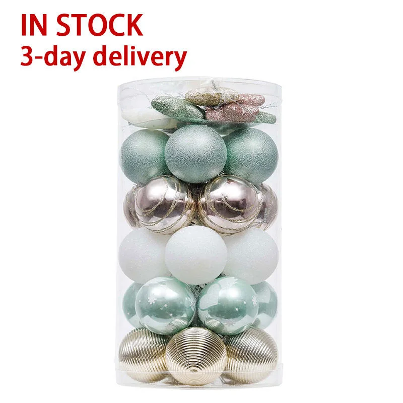 Pink White Gold Mint Green 5cm Christmas Balls Christmas Decoration