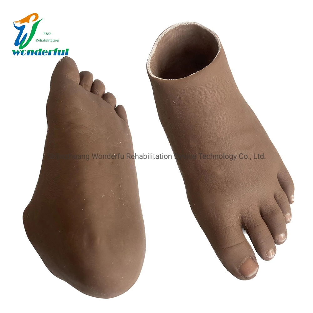 Prótesis de silicona cosmética personalizada Pie Pie pie protésico cubrir