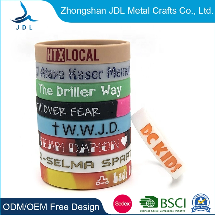 Customized Soft Enamel Hair Ties Stretch Booty Kitchen Bracelet Wrist Band Sport Sets Woven Elastic Silicone Wristband