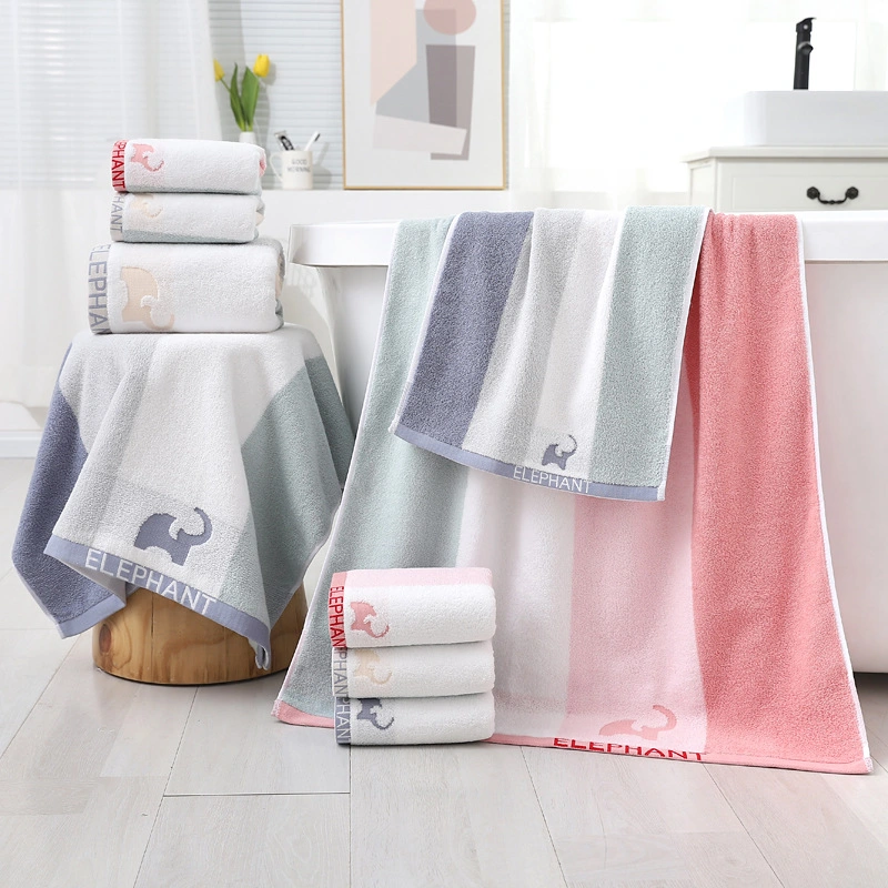 Serviette de bain personnalisables doux 100% coton Jacquard à séchage rapide pour la maison