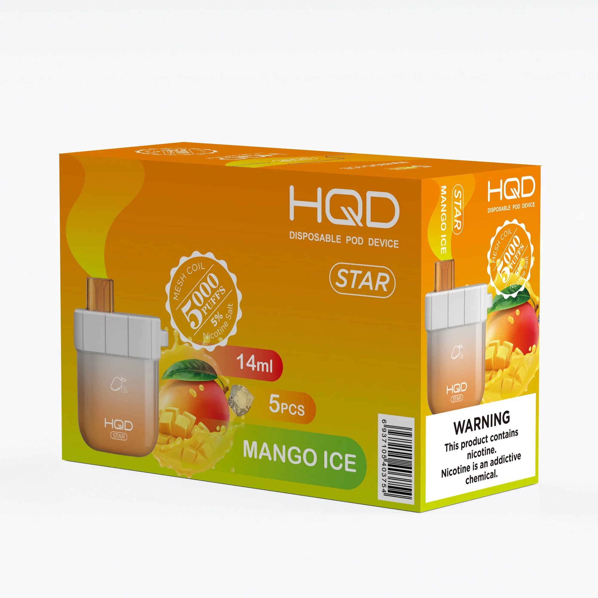 Hqd Original 5000 Puffs Einweg-Vape Ecigarette Lieferant Hersteller Aus China Star