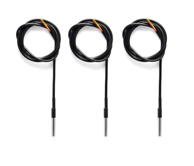 China Manufacturer Electric Components Digital Temp Sensor Ds18b20 Probe with 1m 2m 3m 5m Cable