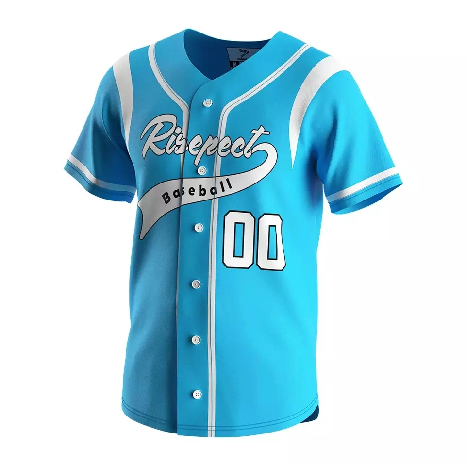 Original Factory Custom Youth Stitched V Neck T Shirts Sublimation Wholesale/Supplier Blank Mens Custom Mesh Breathable Fabric Plain Softball Baseball Jersey Uniform Shirts